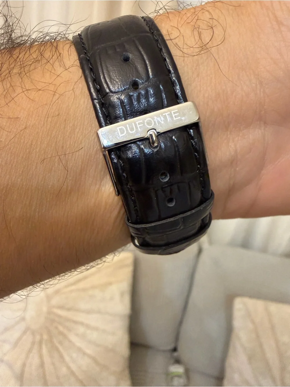 Vintage Dufonte by Lucien Piccard Men's Watch 83029SLB Tonneau Quartz